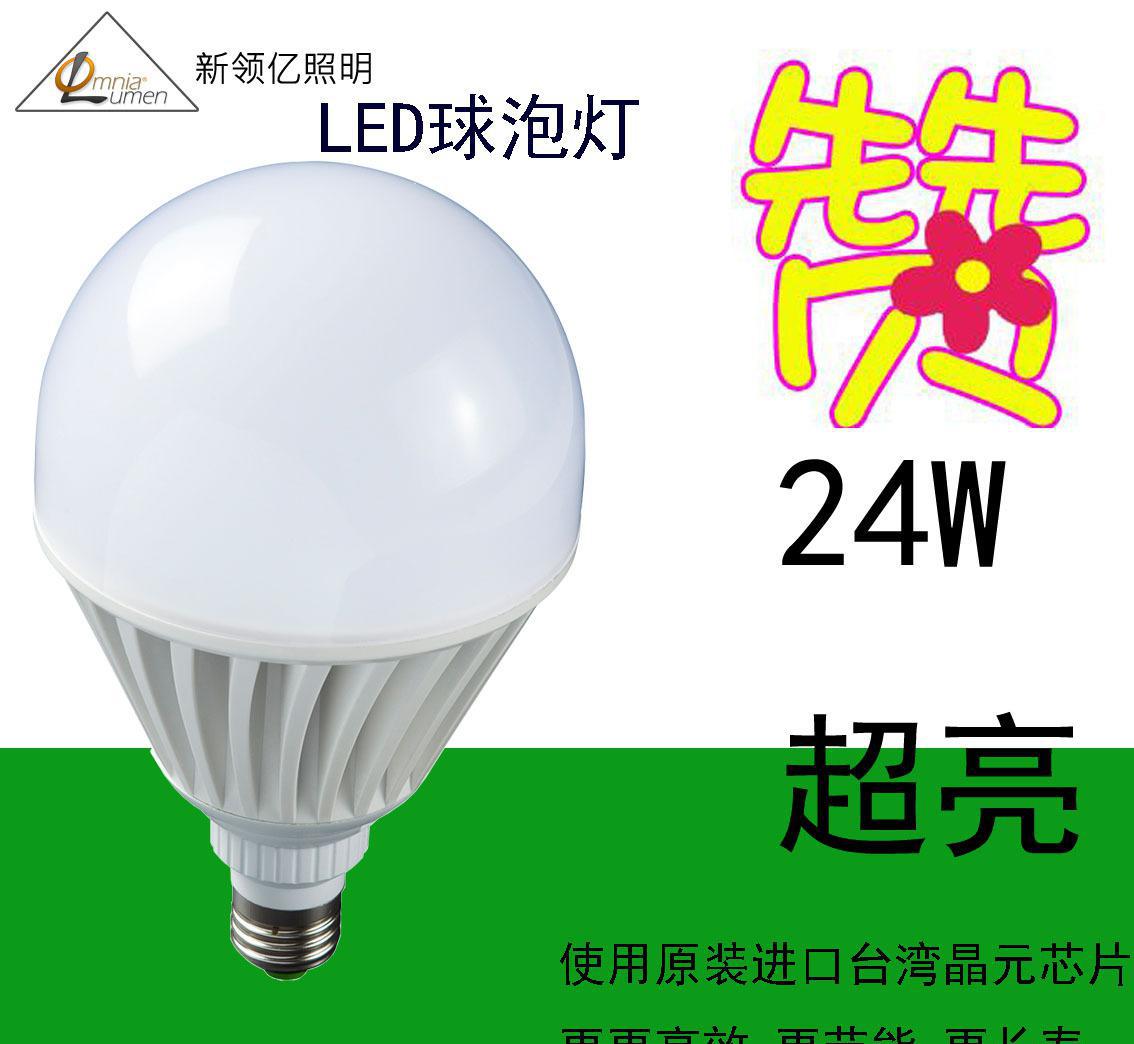 塑包铝大球泡灯 24WLED球泡灯节能灯